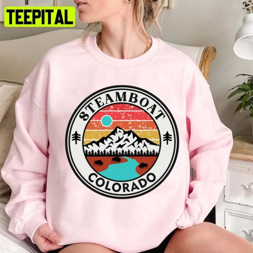Steamboat Colorado Vintage Unisex Sweatshirt