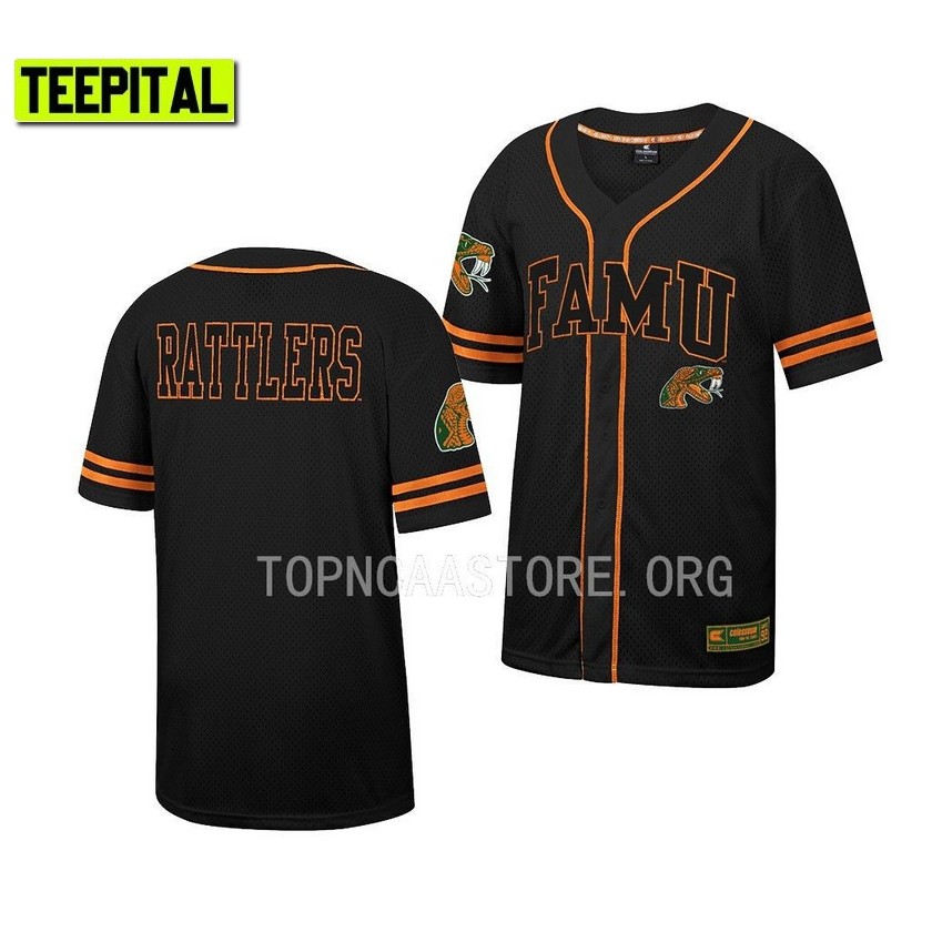 Florida A&M Rattlers Free Spirited Black College Baseball Jersey